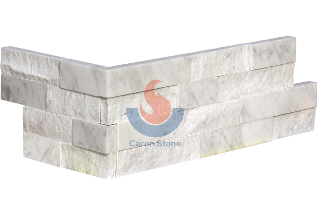 Carrara White Marble Splitted & Polished Culture Stone