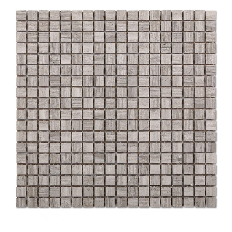 Square Wood Light Grain marble Mosaic