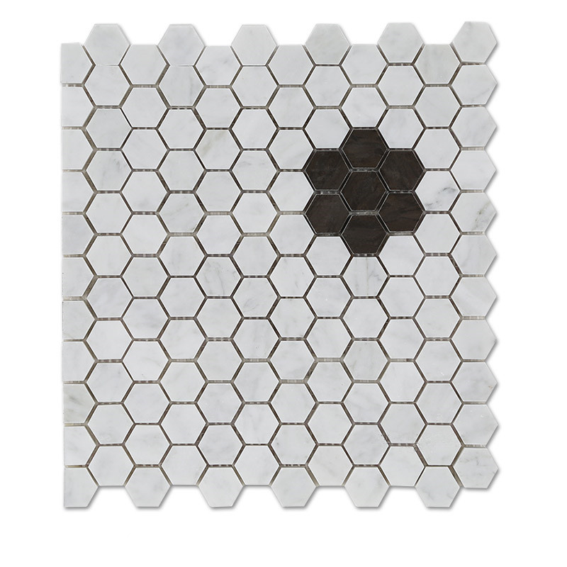 Carrara White Marble Hexagon Mosaic Tile 