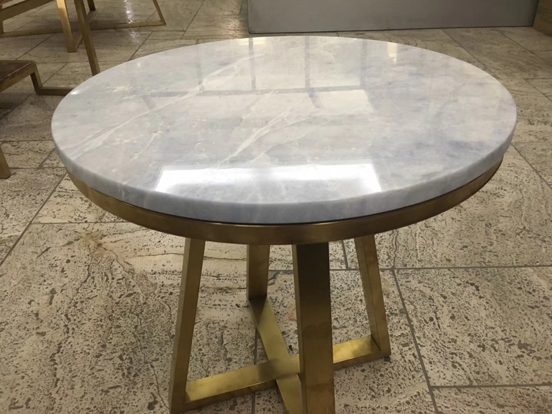 light blue onxy marble table top