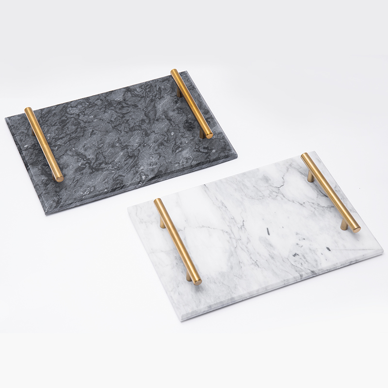 Marble serving board with handles/ Marble serving tray with handles