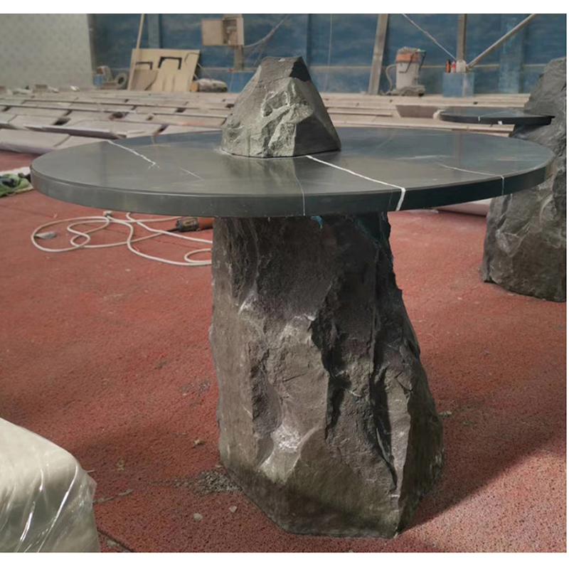 Natural marble mountain dining table