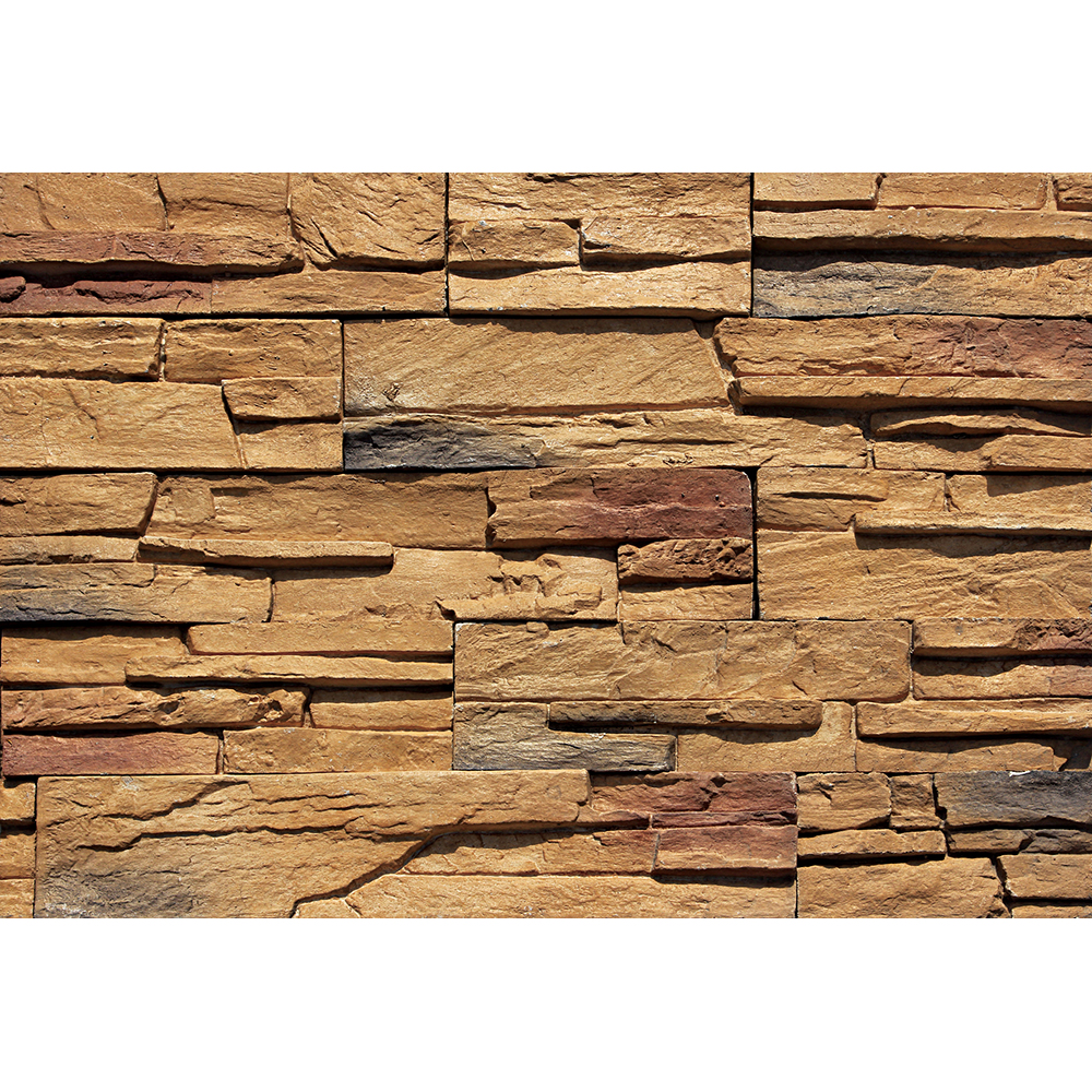 Artificial earthen brown stacked ledgestone/culture Stone veneer panel GB-A05