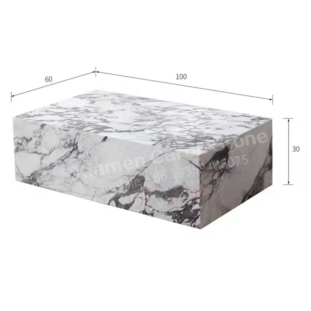 Marble draper coffee table side table plinth cubic side table desplay plinth box