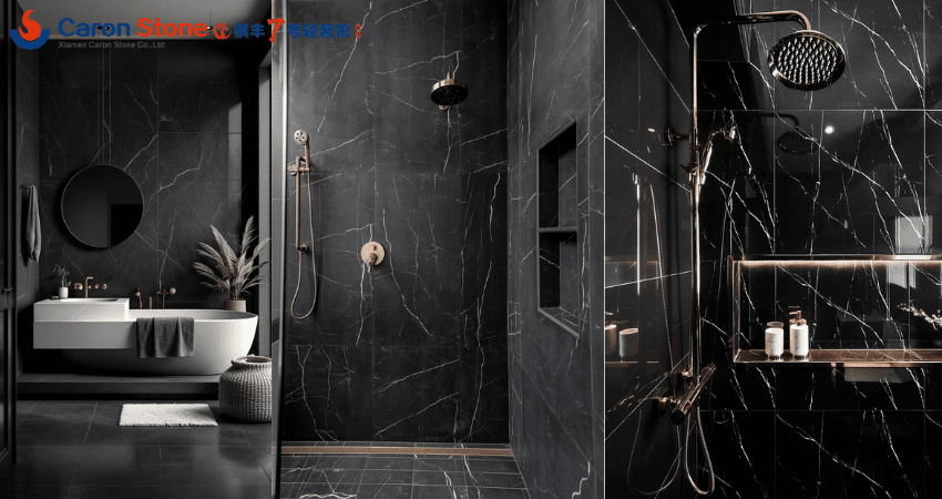 Chinese Black Marble Bathroom Wall