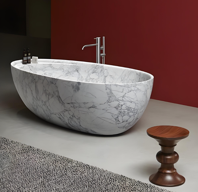 Upgrade your life, starting with a natural stone bathtub