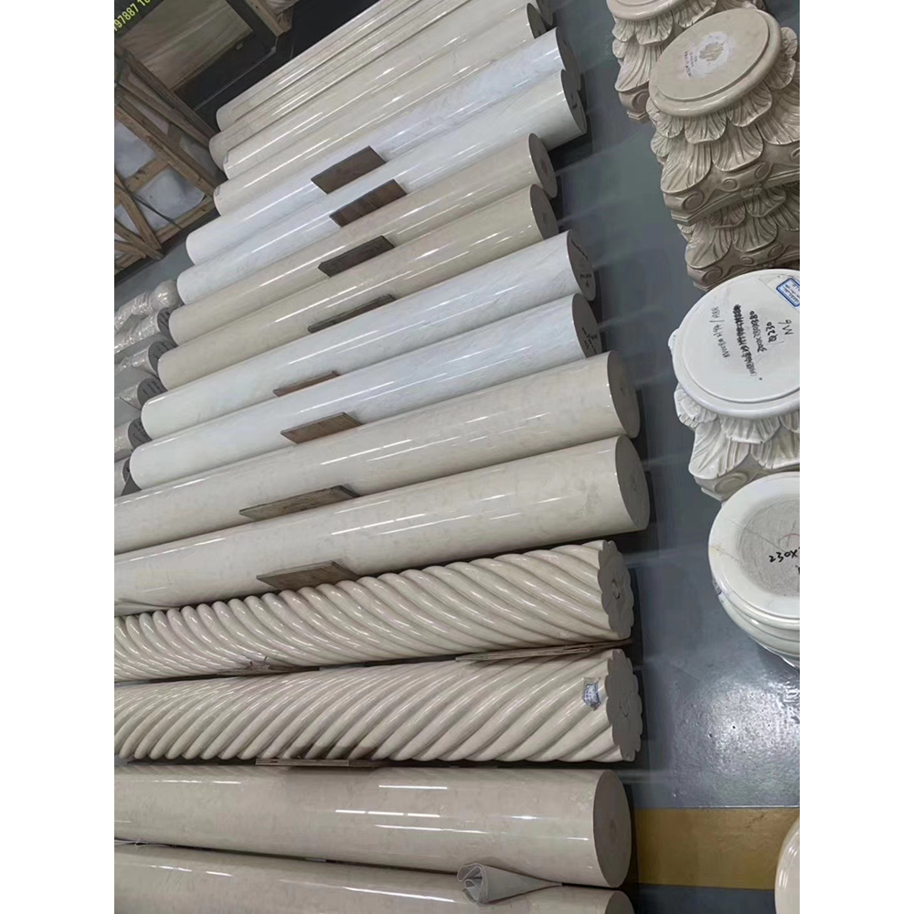 Beige Marble Stone Column