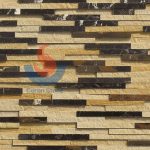 Sandstone And Marble Splitted And Polished Stacked Ledgerstone Panel -