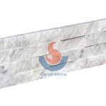 Carrara White Marble Rock Ridge Ledger Stone -