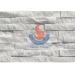 Carrara White Marble Rock Ridge Ledger Stone -