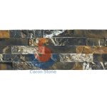 Black And Gold Marble Splitted Ledger Stone -