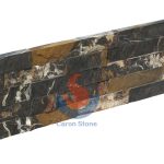 Black And Gold Marble Splitted Ledger Stone -