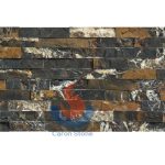 Black And Gold Marble Splitted Ledger Stone -