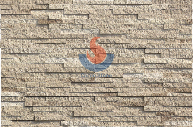 Portuguese Beige Limestone Splitted ledger stone panel
