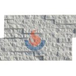 Crystal White Marble Rock Face Ledger Stone Panel -