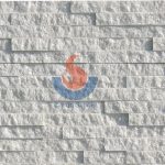 Crystal White Marble Rock Face Ledger Stone Panel -