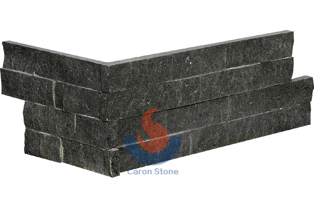 G684 Black Granite rock face ledger stone wall tile