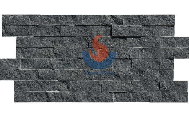 Black Granite Splitface interlocking stones