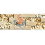 Sunny Beige Marble Splitface & Polished Ledger Stone Panel -