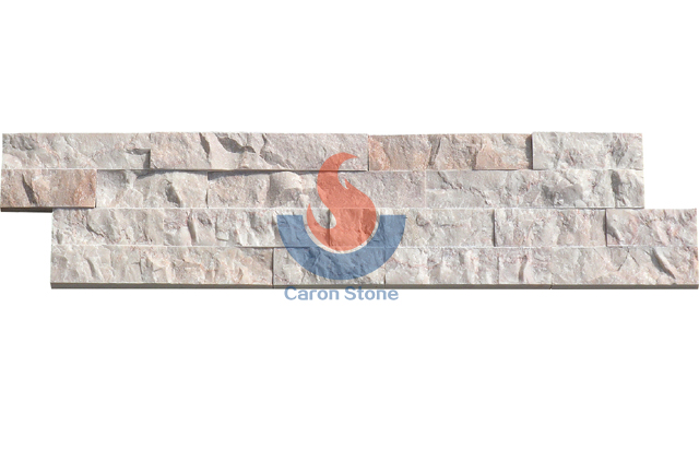 Cream Rose Marble Splitted Culture Stone Z Shape