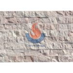 Cream Rose Marble Splitface Ledger Stone Wall Cladding -