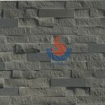 Basalt Splitted And Polished Ledger Stone Wall -