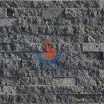 Lava Stone Saw Cutting And Splitface Ledger Panel -