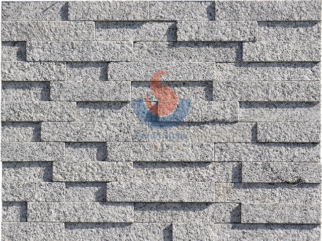 G602 granite bush-hammered Ledgestone panel made in China