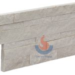 White Limestone Splitface Ledgerstone Wall Stone Panel -