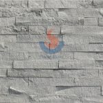 Light Blue Oak Rock Face Stacked Ledger Stone Panel -
