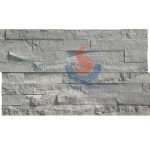 Light Blue Oak Rock Face Stacked Ledger Stone Panel -