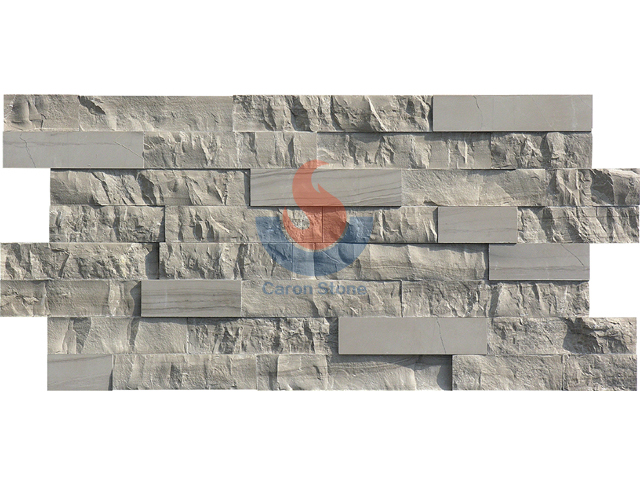 Dark Grey Oak marble Splitted and Polished Ledger wall stone