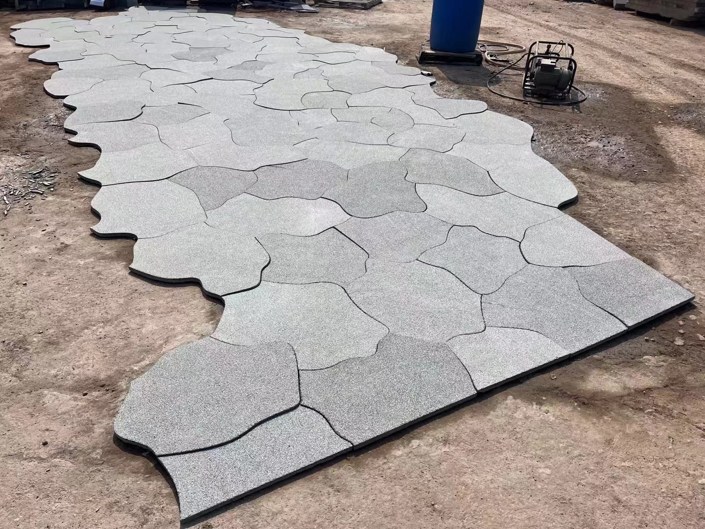 Grey flagstone paver