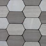 White Oak Silver Cream Leaf Shape Floor Wall Mosaic,White Oak, White Wood Vein, Athen Grey Marble, Grey Wood Vein Marble -