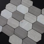 White Oak Silver Cream Leaf Shape Floor Wall Mosaic,White Oak, White Wood Vein, Athen Grey Marble, Grey Wood Vein Marble -