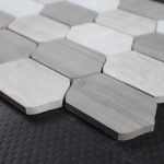 White Oak Silver Cream Leaf Shape Floor Wall Mosaic,White Oak, White Wood Vein, Athen Grey Marble, Grey Wood Vein Marble -