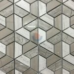 Wooden Gray 3d Polished Marble Mosaic,Nature Marble Wooden Vein Grey Seamless Mosaic Tile For Bathroom,White Oak Silver Cream Floor Wall Mosaic,White Oak, White Wood Vein, Athen Grey Marble, Grey Wood -