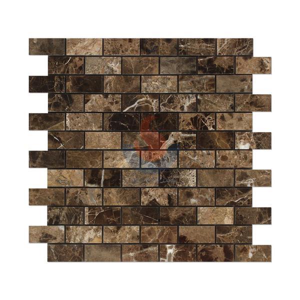 Emperador Dark Subway Mosaic Tile ,Emperador Dark Mosaic,Chinese Dark Emperador,Emperador Dark Mosaic,Dark Marble Mosaic,Chinese Marron