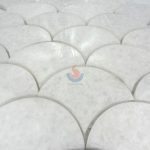 Crystal White New Design Marble Mosaic Tiles, Crystal White Fan-Shaped Mosaic -