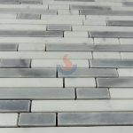 Bianco Carrara And Bardiglio Grey Linear Strips Mosaic , Italy Grey Brick Mosaic Tile ,Carrara Mosaic -