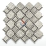 Wood Vein Grey Marble Vein Cut Octagon Mosaic Tile,White Oak Silver Cream Floor Wall Mosaic,White Oak, White Wood Vein, Athen Grey Marble Mosaic, Grey Wood Vein Marble -