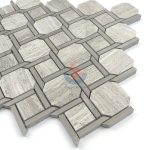 Wood Vein Grey Marble Vein Cut Octagon Mosaic Tile,White Oak Silver Cream Floor Wall Mosaic,White Oak, White Wood Vein, Athen Grey Marble Mosaic, Grey Wood Vein Marble -