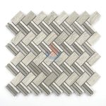 Chinese Wooden Grey Marble Herringbone Mosaic Tile,White Oak Silver Cream Floor Wall Mosaic,White Oak, White Wood Vein, Athen Grey Marble Mosaic, Grey Wood Vein Marble -
