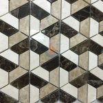New Design 3D Mosaic Tile, Dark Emperador Light Emperador Crema Marfil Mix Mosaic , Spanish Marron Dark -