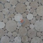 Stone Burma Beige Penny Rounds Mosaic Tile, Beige Marble Water Jet Mosaic, Jura Beige -