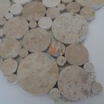 Stone Burma Beige Penny Rounds Mosaic Tile, Beige Marble Water Jet Mosaic, Jura Beige -