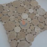 Stone Burma Beige Penny Rounds Mosaic Tile, Beige Marble Water Jet Mosaic, Jura Beige -
