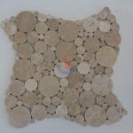 Stone Burma Beige Penny Rounds Mosaic Tile, Beige Marble Water Jet Mosaic, Jura Beige -