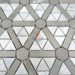 White Oak White Marble Triangle Mosaic Tile For Designer,ew Design Athens Grey Marble Mosaic,White Oak, White Wood Vein, Athen Grey Marble, Grey Wood Vein Marble -