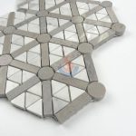 White Oak White Marble Triangle Mosaic Tile For Designer,ew Design Athens Grey Marble Mosaic,White Oak, White Wood Vein, Athen Grey Marble, Grey Wood Vein Marble -